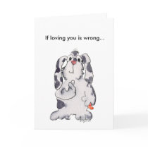 Loving You Wrong Cartoon Rabbit Valentines Card by zooogle Loving You Wrong Cartoon Rabbit Valentines Card