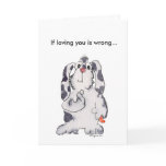 Loving You Wrong Cartoon Rabbit Valentines Card