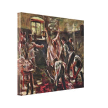 Lovis Corinth - In the Abattoir Stretched Canvas Print