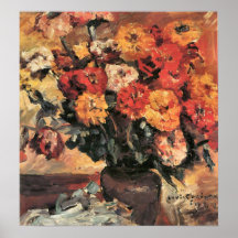 Lovis Corinth - Zinnias Print