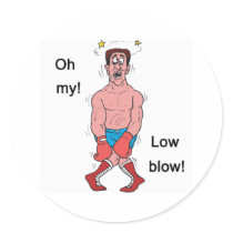 Low Blow Boxer stickers by sportydesigns Low Blow Boxer stickers