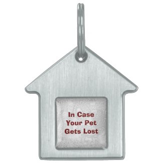 Custom Pet Recovery Tag with text and photo