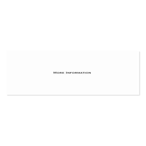 Low Cost Standard White Skinny Business Cards (back side)