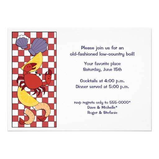 Low-Country Boil Invitation