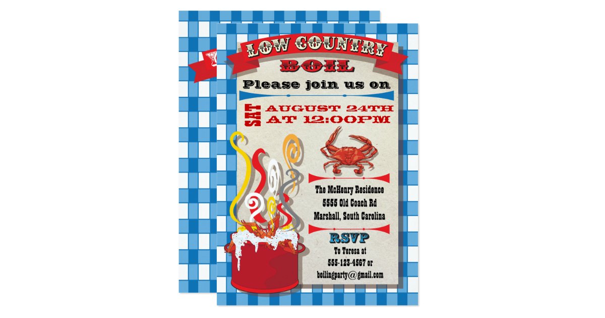Low Country Boil Party Invitation | Zazzle