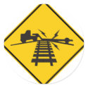 Low Crossing Highway Sign stickers