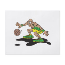 low dribble basketball player flyer design