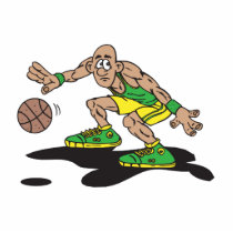 low dribble basketball player photo cut out