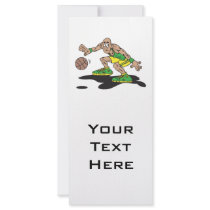 low dribble basketball player personalized rack card