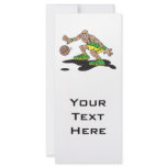 low dribble basketball player personalized rack card
