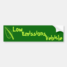 Low Emissions Vehicle Bumper Sticker