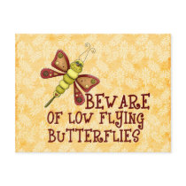 Low Flying Butterflies postcards by SillyShirts Low Flying Butterflies postcards