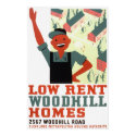 Low Rent Woodhill Homes Poster posters by retroz Low Rent Woodhill Homes Poster posters