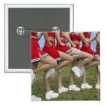 Low Section View of a Group of Cheerleaders Pinback Button