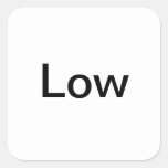 "Low" Setting Labels/ Sticker