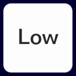 "Low" Setting Labels/ stickers