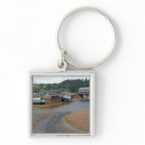 Low tide at the Bay of Fundy at St. Martins, New Keychain
