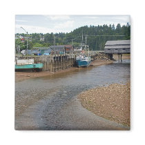 Low tide at the Bay of Fundy at St. Martins, New Fridge Magnets