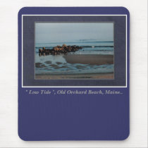 "Low Tide ", Old Orchard Beach, Maine mousepads