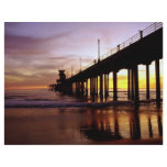 Low tide reflections at sundown, Huntington Beach Flyers