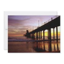 Low tide reflections at sundown, Huntington Beach Invitations