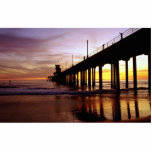 Low tide reflections at sundown, Huntington Beach Photo Sculptures