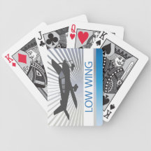 Low Wing Airplane Bicycle Poker Deck