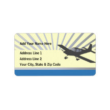 Low Wing Experimental Airplane Personalized Address Labels