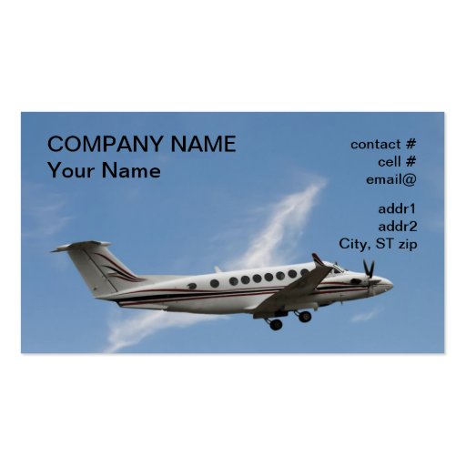 low wing light aircraft business card templates
