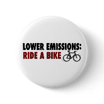 Lower Emissions Ride A Bike buttons by worldsfair Lower Emissions Ride A Bike buttons