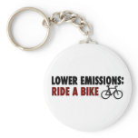 Lower Emissions Ride A Bike Keychain