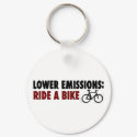 Lower Emissions Ride A Bike keychains by worldsfair Lower Emissions Ride A Bike keychains