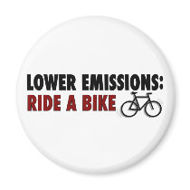 Lower Emissions Ride A Bike magnets