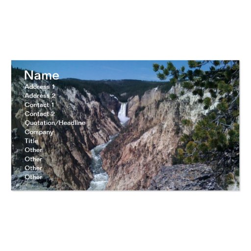 Lower Falls Business Cards (front side)