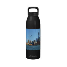 Lower Manhattan Skyline: WTC, Woolworth Reusable Water Bottle