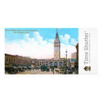 Lower Market Street and Ferry Building Picture Card