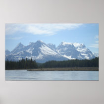 Lower Sunwapta Falls Landscape Poster
