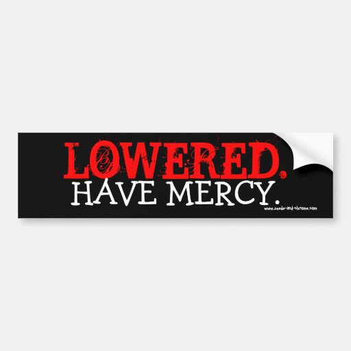 LOWERED. CAR BUMPER STICKER Zazzle