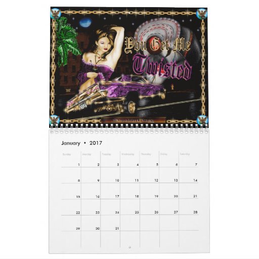 LOWRIDER ART CALENDER CALENDAR Zazzle