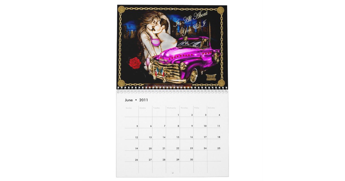 LOWRIDER ART CALENDER CALENDAR Zazzle