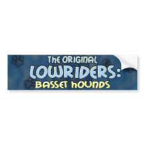 Lowrider Basset Hound Bumper Sticker bumper stickers by MenagerieMayhem Lowrider Basset Hound Bumper Sticker bumper stickers