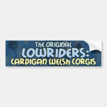 Lowrider Cardigan Welsh Corgi Bumper Sticker