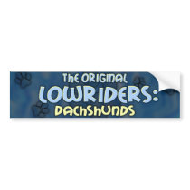 Lowrider Dachshund Bumper Sticker bumper stickers by MenagerieMayhem Lowrider Dachshund Bumper Sticker bumper stickers
