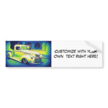 Lowrider Vintage Automobile Bumper Stickers