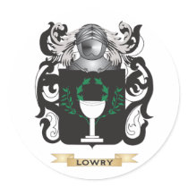 Lowry-(Tyrone) Coat of Arms (Family Crest) Round Sticker