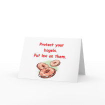 lox and bagels greeting card