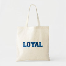 LOYAL in Team Colors Dark and Light Blue  Tote Bags