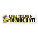 Loyal Yellow Dog Democrat Bumper Sticker  bumper stickers