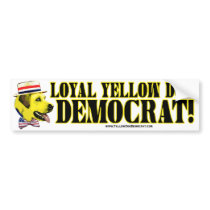 Loyal Yellow Dog Democrat Bumper Sticker bumper stickers by yellowdogdemocrat Loyal Yellow Dog Democrat Bumper Sticker bumper stickers