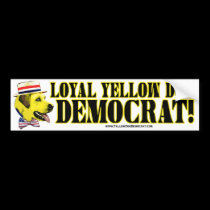 Loyal Yellow Dog Democrat Bumper Sticker  bumper stickers